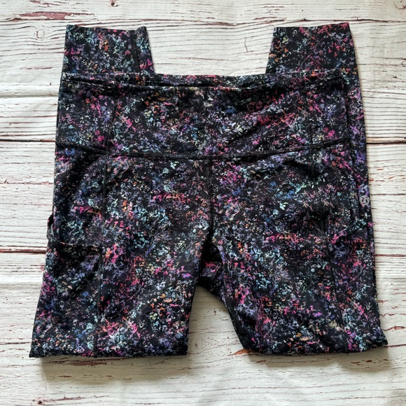 Lululemon Fast and Free High-Rise Tight 25" in Floral Spray Multi Sz 10 - Picture 4 of 8